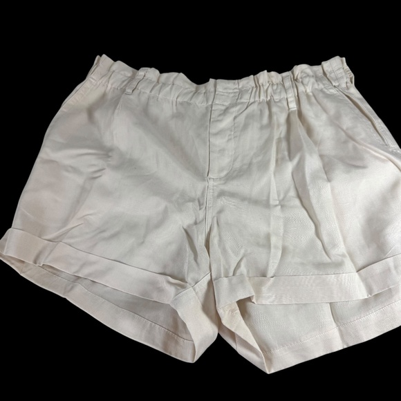 Rails Monte Oat Linen Blend Pull On Cuffed High Waist Shorts Sz L - Picture 2 of 9